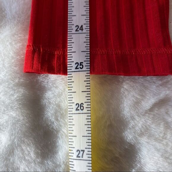 Athleta Red Turtleneck Ribbed Long Sleeve Top Size Small - Picture 10 of 10